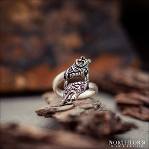 Dragon Ring Hedeby Silvered Bronze - Northlord