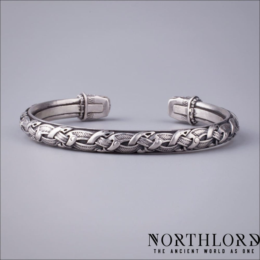 Dragon’s Head Armring Jelling Style Sterling Silver - Northlord-PK