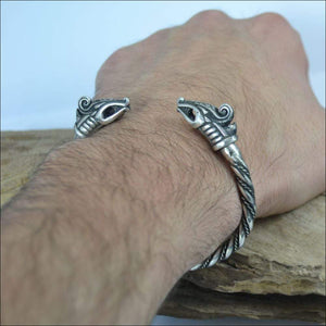 Dreki Dragon Bracelet Jellinge Art Sterling Silver - Northlord