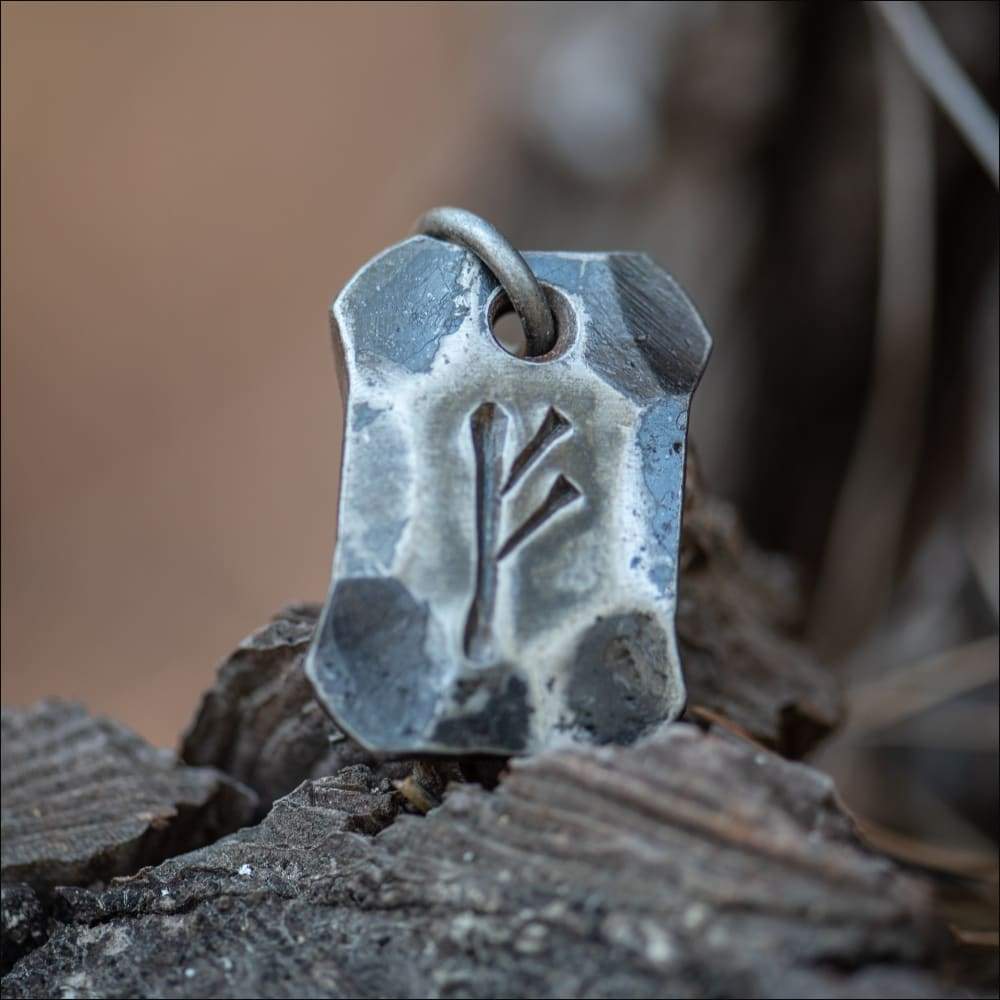Fehu Rune Locket Fehu Rune Pendant Hand-Forged - Northlord