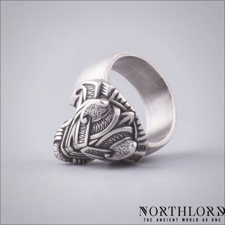 Fenrir Norse Wolf Ring Silvered Bronze - Northlord-PK