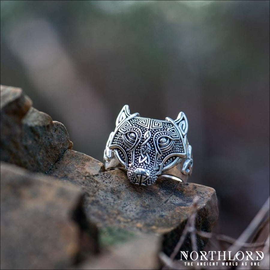 Fenrir Viking Wolf Ring Sterling Silver - Northlord