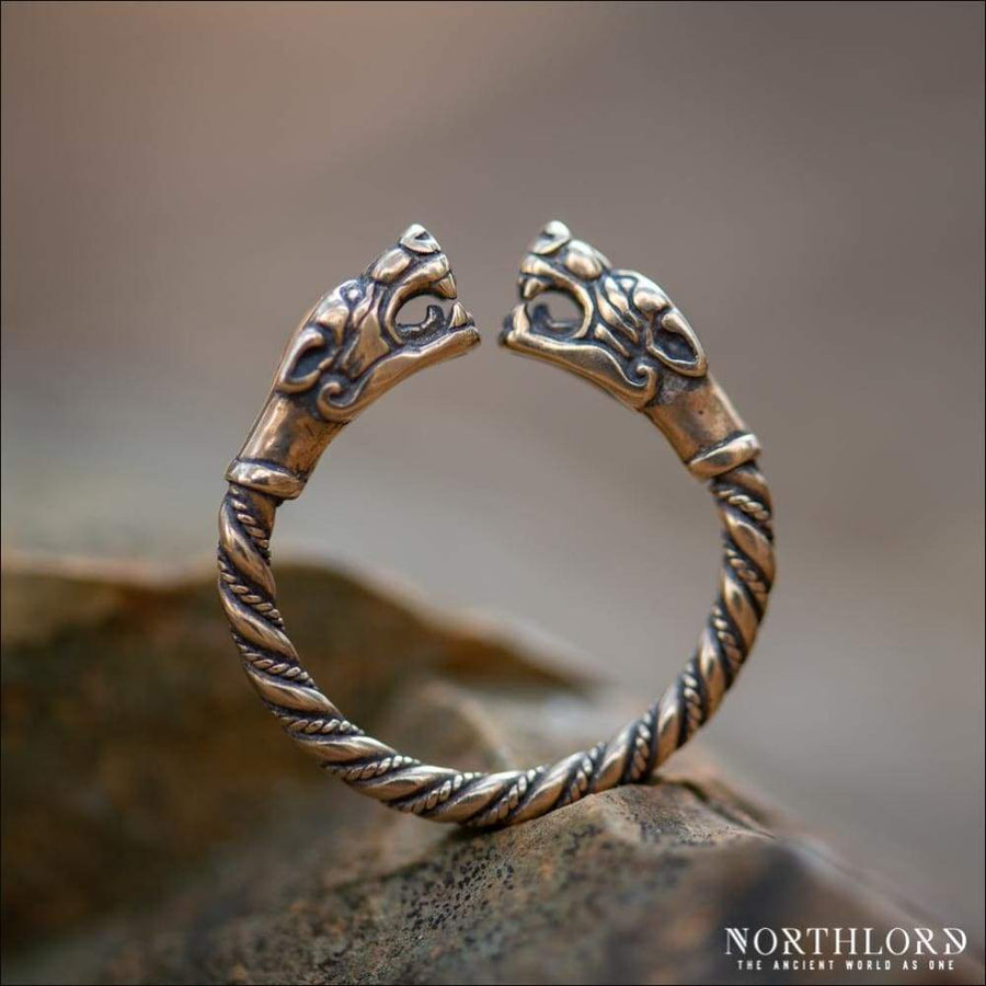 Fenrir Wolf Ring Adjustable Bronze - Northlord