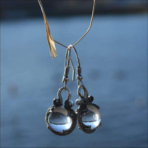 Gotland Crystal Ball Earrings 925 Sterling Silver - Northlord