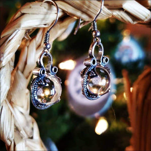 Gotland Crystal Ball Earrings 925 Sterling Silver - Northlord