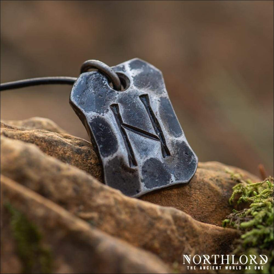 Hagalaz Rune Pendant Hand-Forged - Northlord