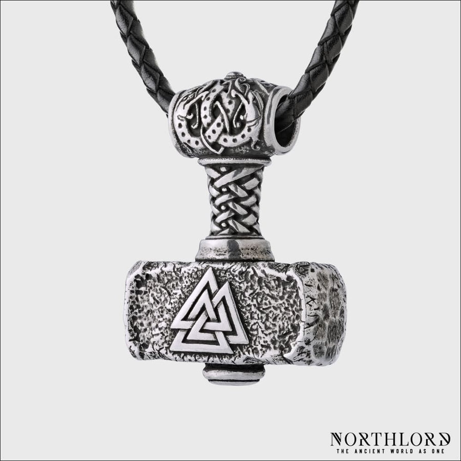 Huge Mjolnir Pendant Double-Sided Sterling Silver - Northlord-PK