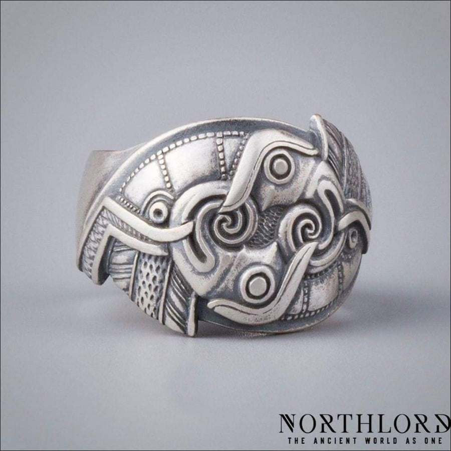 Hugin and Munin Ring Silvered Bronze - Northlord-PK