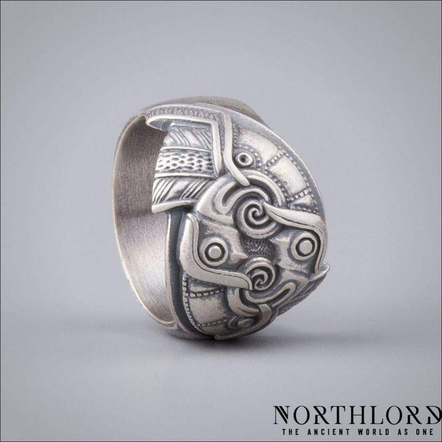 Hugin and Munin Ring Silvered Bronze - Northlord-PK