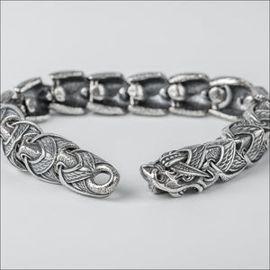 Silver Urnes Dragon Bracelet