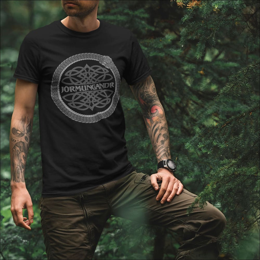 Jormungandr T-shirt Black and Navy - Northlord