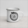 Jormungandr With Valknut Enamel Mug - Northlord