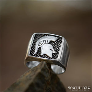 King Lacedaemon Spartan Ring Sterling Silver - Northlord