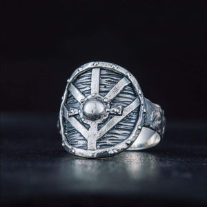 Lagertha’s Shield Ring Sterling Silver - Northlord-VK