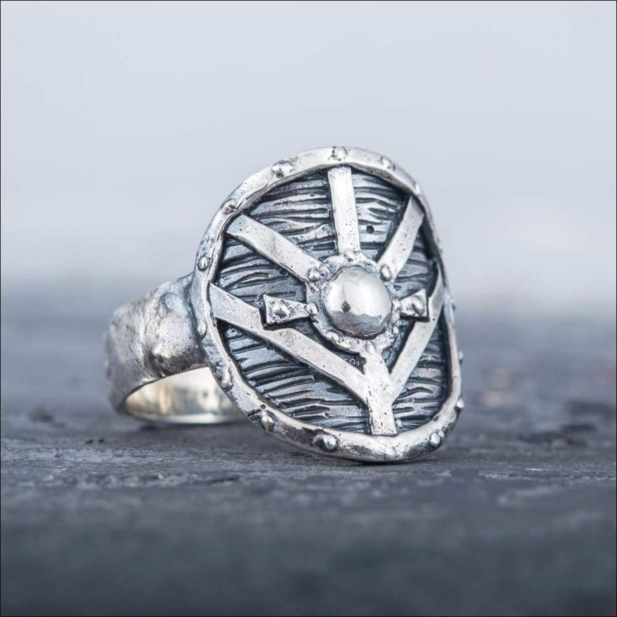 Lagertha’s Shield Ring Sterling Silver - Northlord-VK