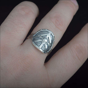 Lagertha’s Shield Ring Sterling Silver - Northlord-VK