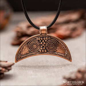 Lunula Pendant With Spiral Motifs Bronze - Northlord