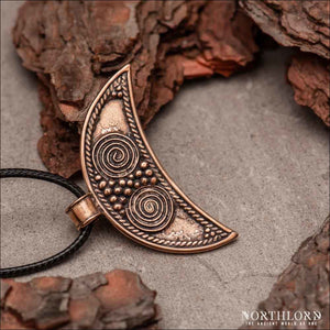Lunula Pendant With Spiral Motifs Bronze - Northlord