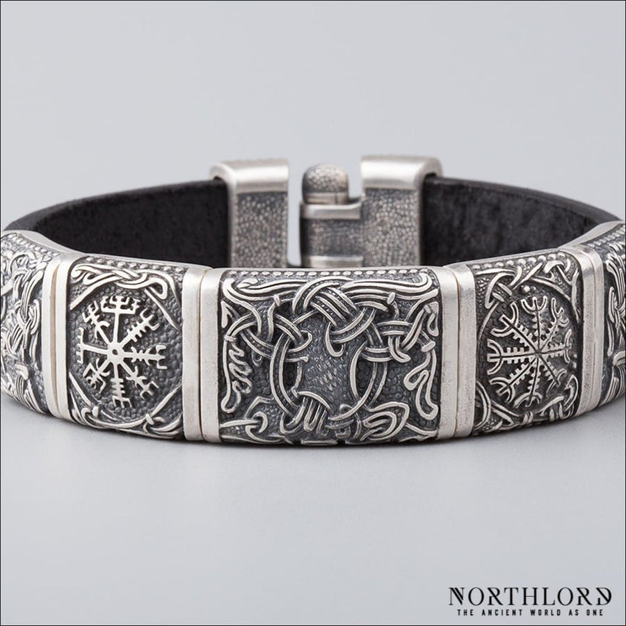 Mammen Style Bracelet With Yggdrasil Silvered Bronze - Northlord-PK