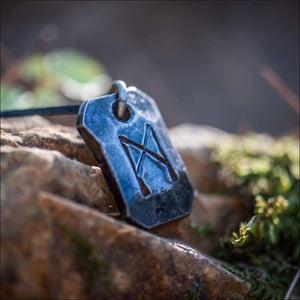 Mannaz Rune Pendant Hand-Forged - Northlord