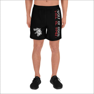 Men’s Athletic Long Shorts Wolf Of Odin Black - Northlord