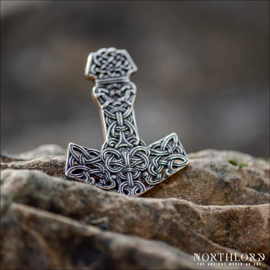Mjolnir Pendant With Knots Bronze - Northlord