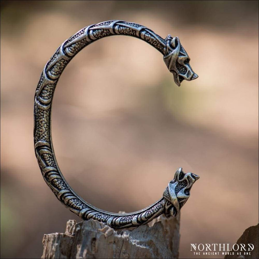Modern Viking Armring With Bear Heads - Northlord