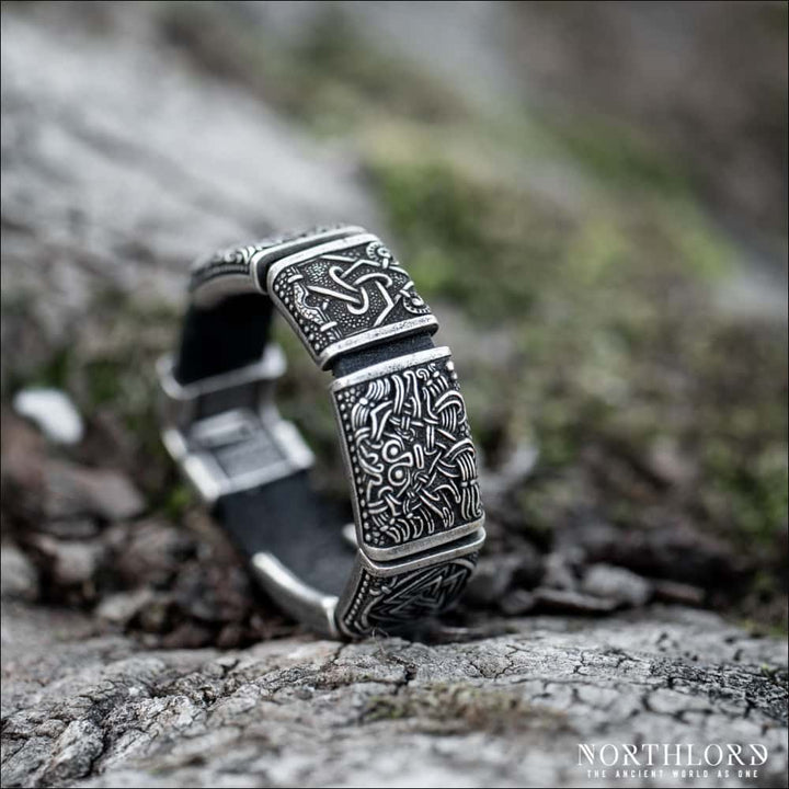 Modern Viking Bracelet With 5 Mammen Beads - Northlord - PK