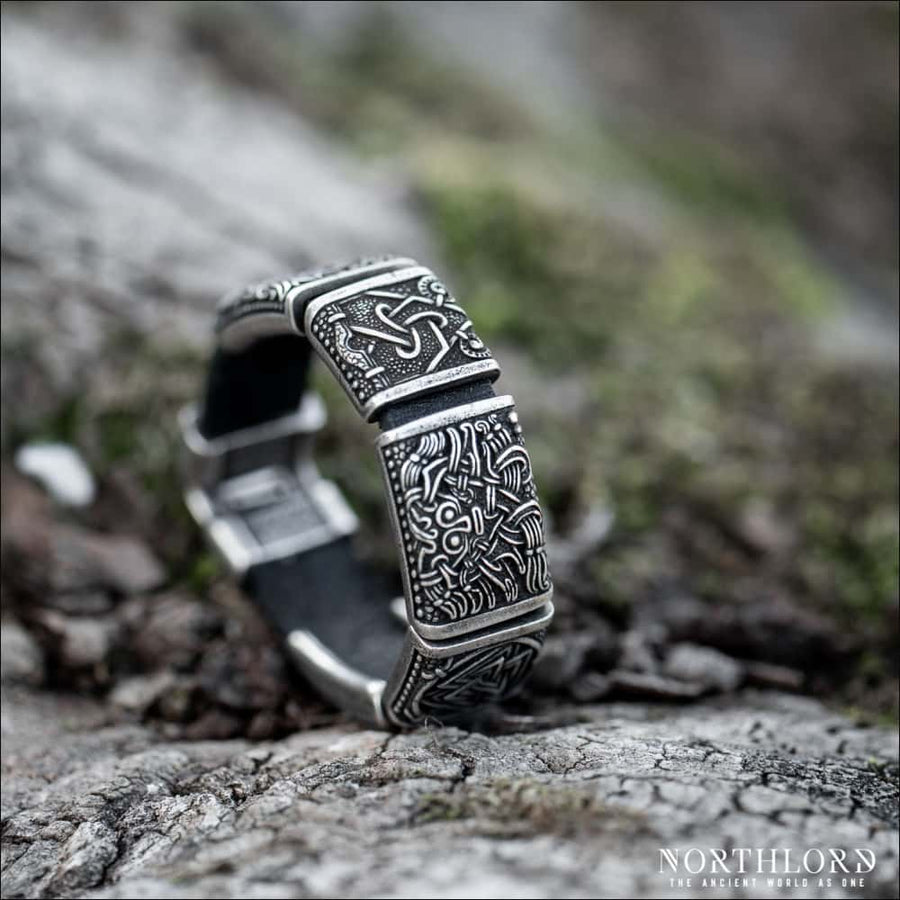 Modern Viking Bracelet With 5 Mammen Beads - Northlord-PK