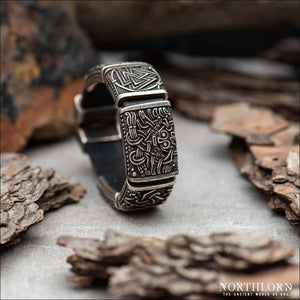 Modern Viking Bracelet With 5 Mammen Beads - Northlord-PK