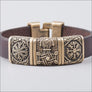 Modern Viking Bracelet With Mjolnir Bead Bronze Northlord PK