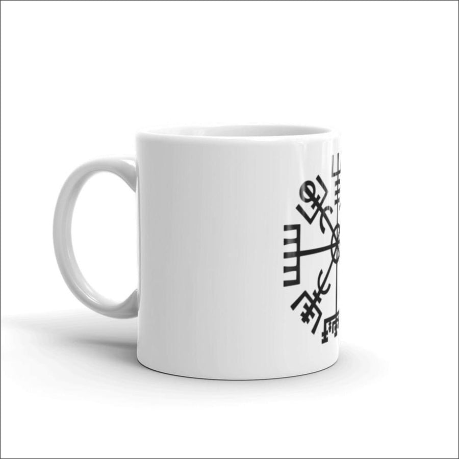 Vegvisir Symbol White Ceramic Coffee Mug - Northlord