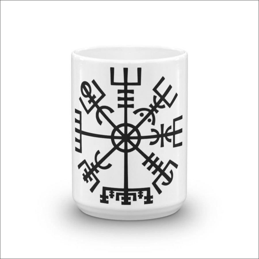 Vegvisir Symbol White Ceramic Coffee Mug - Northlord