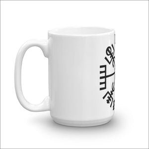 Vegvisir Symbol White Ceramic Coffee Mug - Northlord