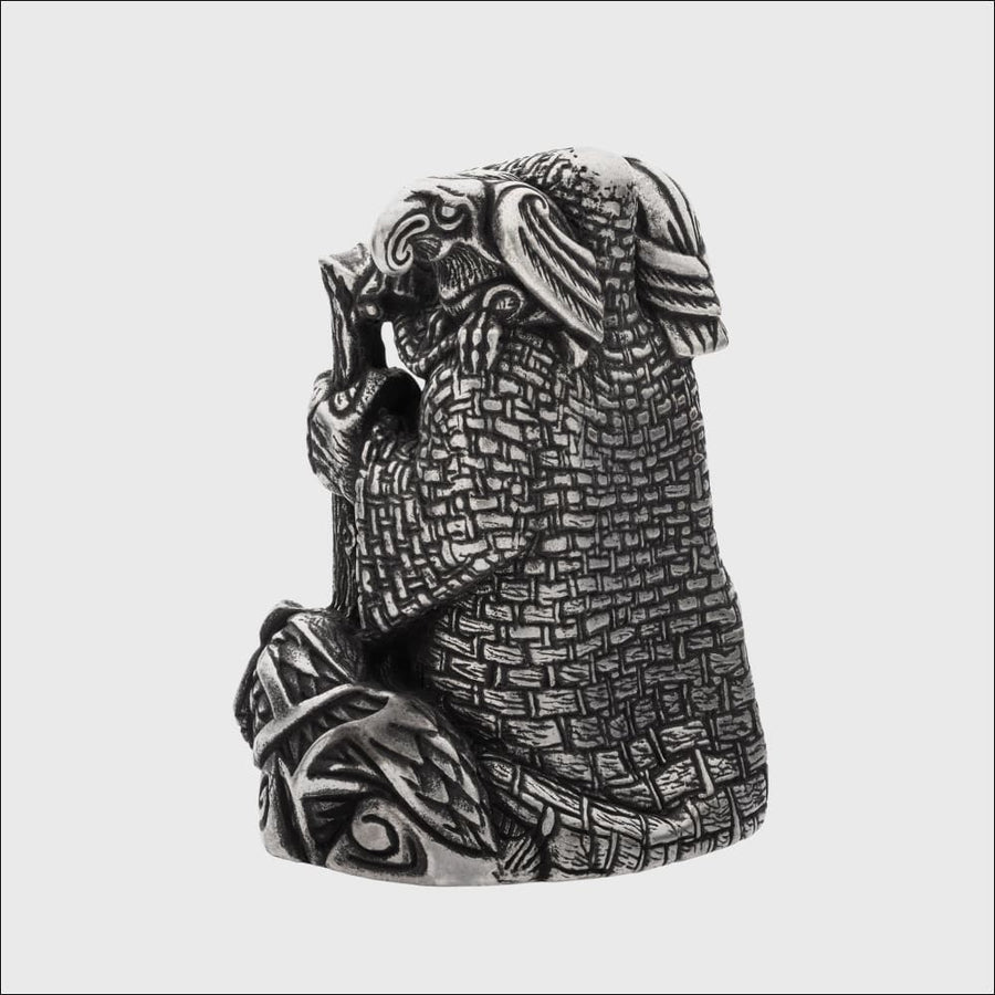 Odin Figurine Statuette Silvered Bronze - Northlord-PK