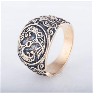 Odin’s Ravens Ring With Mammen Art Bronze - Northlord-VK