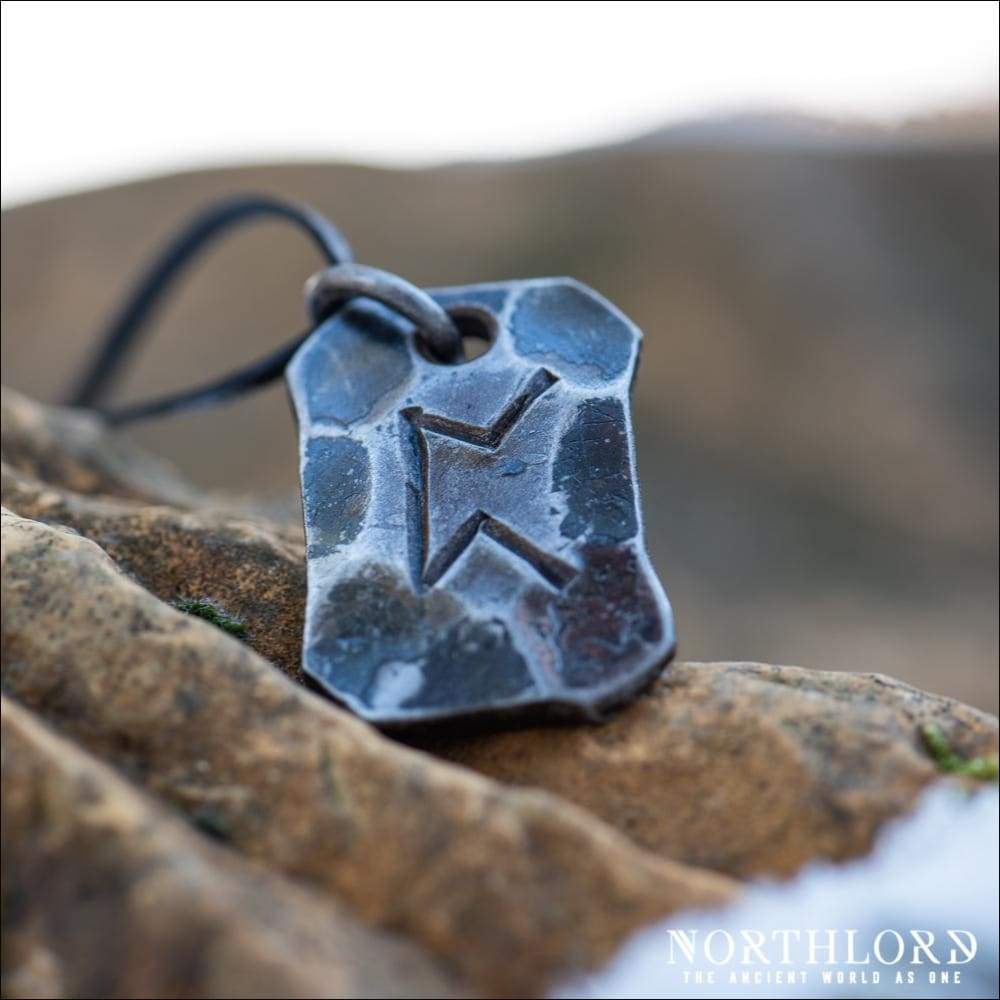 Perthro Rune Pendant Hand-Forged - Northlord