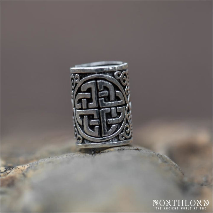 Quartenary Knot Beard Bead Sterling Silver - Northlord