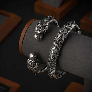 Replica Viking Arm Ring With Dragon Heads - Northlord-PK