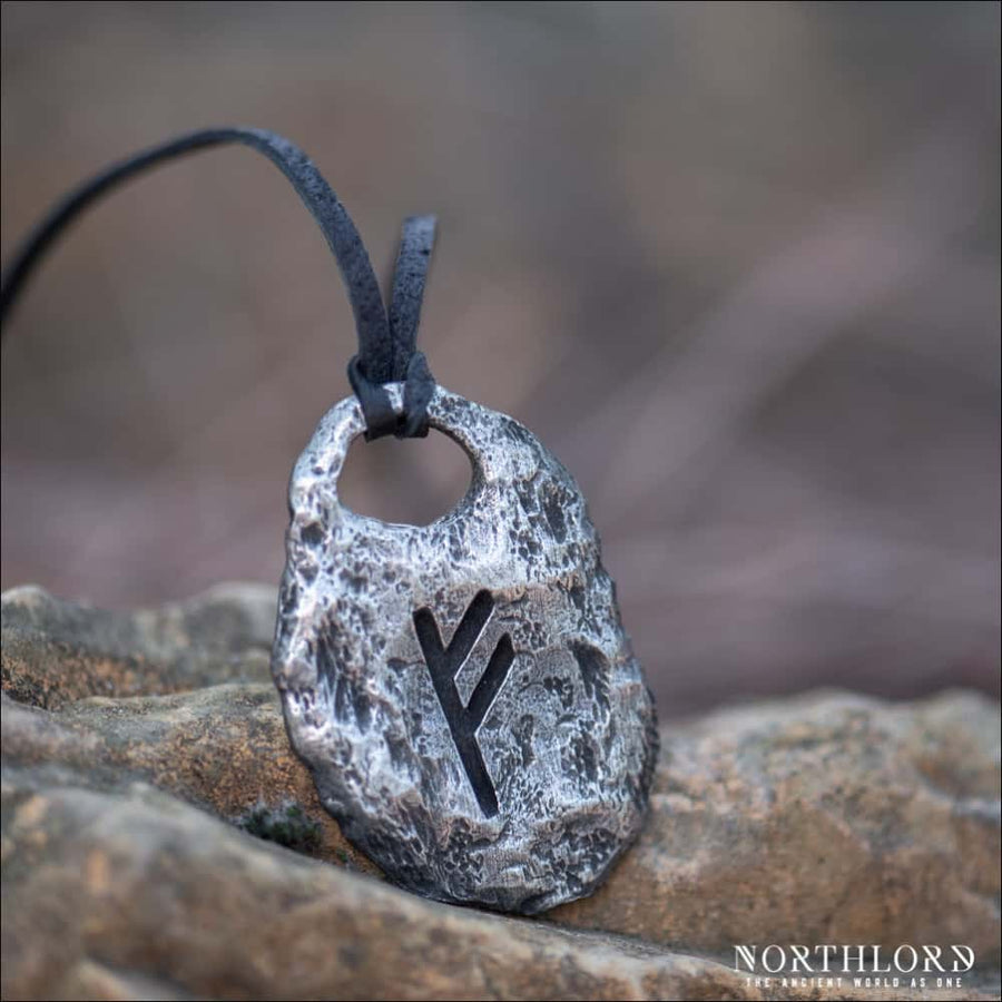 Fehu Rune Locket Rune Pendant Fehu Pewter - Northlord