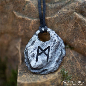 Rune Pendant Mannaz Pewter - Northlord