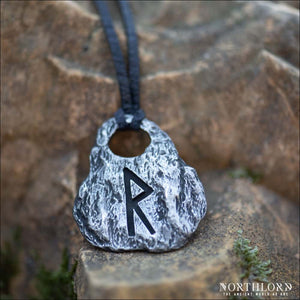 Rune Pendant Raidho Pewter - Northlord