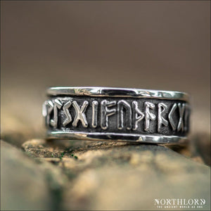 Runic Norse Band Ring Sterling Silver - Northlord