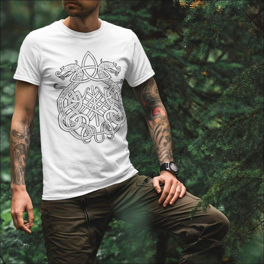 Celtic Dragon Knot Men’s T-shirt Army - Northlord