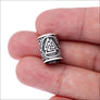 Silver Beard Bead With Valknut - Northlord