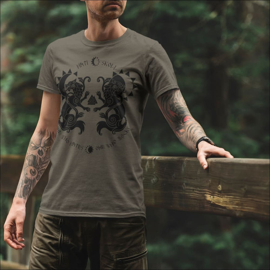 Skoll and Hati T-shirt Army - Northlord