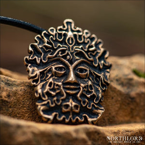 Small Green Man Amulet Bronze - Northlord