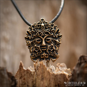 Small Green Man Amulet Bronze - Northlord