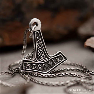 CUPENDA Thor Hammer collana in argento Sterling Mjolnir albero della vita ciondolo vichingo gioielli vichinghi regalo da donna, 36 * 27 mm, Argento CUPENDA Thor Hammer collana in argento Sterling Mjolnir albero della vita ciondolo vichingo gioielli vichinghi regalo da donna, 36 * 27 mm, Argento