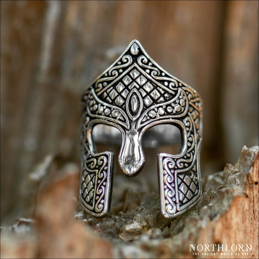Spartan Helmet Ring Leonidas Sterling Silver - Northlord